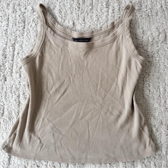 Abercrombie & Fitch Tan Fitted Sleeveless Tank Top - Picture 1 of 2